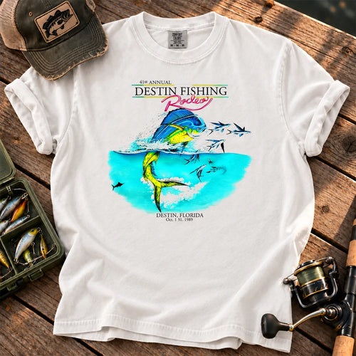 1989 Fishing Rodeo T-Shirt in White