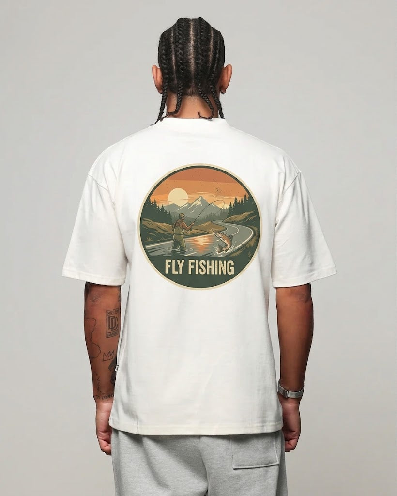 Vintage Fly Fishing T-Shirt, Retro Fisherman Gift, Outdoors Nature Lover Shirt .