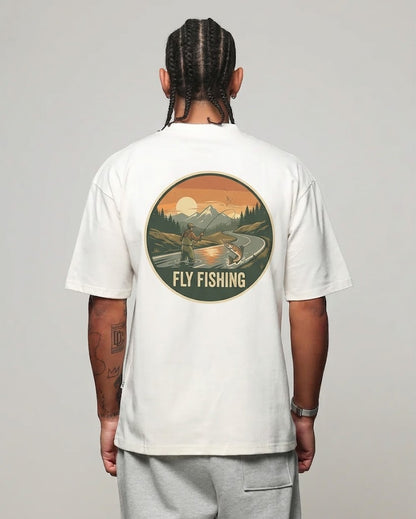 Vintage Fly Fishing T-Shirt, Retro Fisherman Gift, Outdoors Nature Lover Shirt .