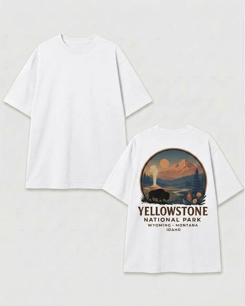 Retro Yellowstone National Park T-shirt, Unisex Garment-Dyed Shirt, National Park Lover Shirt