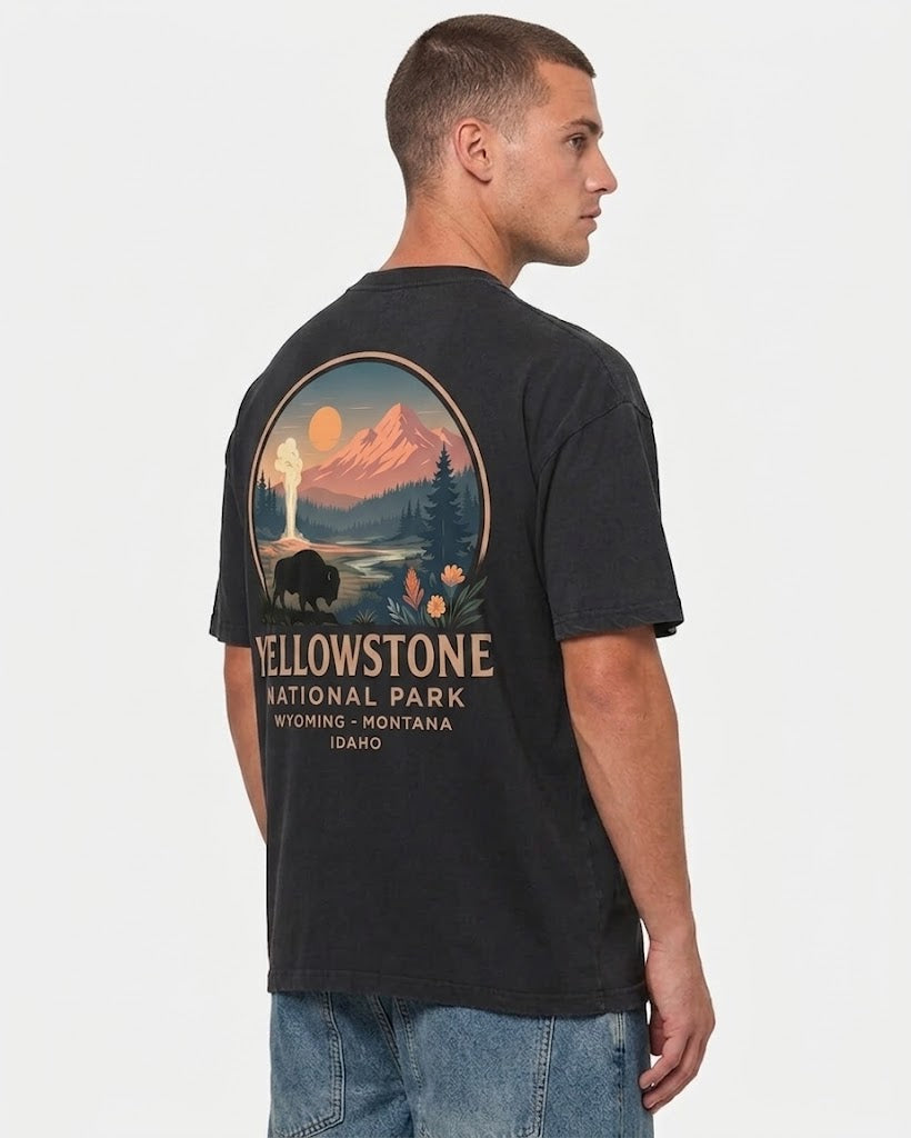 Retro Yellowstone National Park T-shirt, Unisex Garment-Dyed Shirt, National Park Lover Shirt