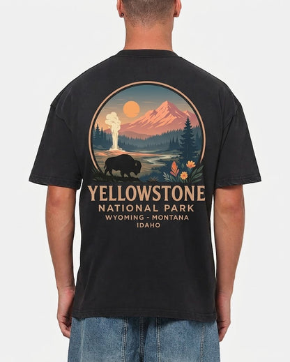 Retro Yellowstone National Park T-shirt, Unisex Garment-Dyed Shirt, National Park Lover Shirt