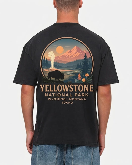 Retro Yellowstone National Park T-shirt, Unisex Garment-Dyed Shirt, National Park Lover Shirt