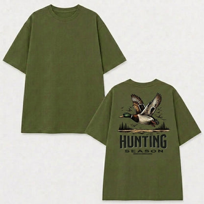 Hunting Season Gear Tee, Duck Hunting Wildlife T-shirt, Men's Mallard Duck Graphic Top, Gift For Hunting