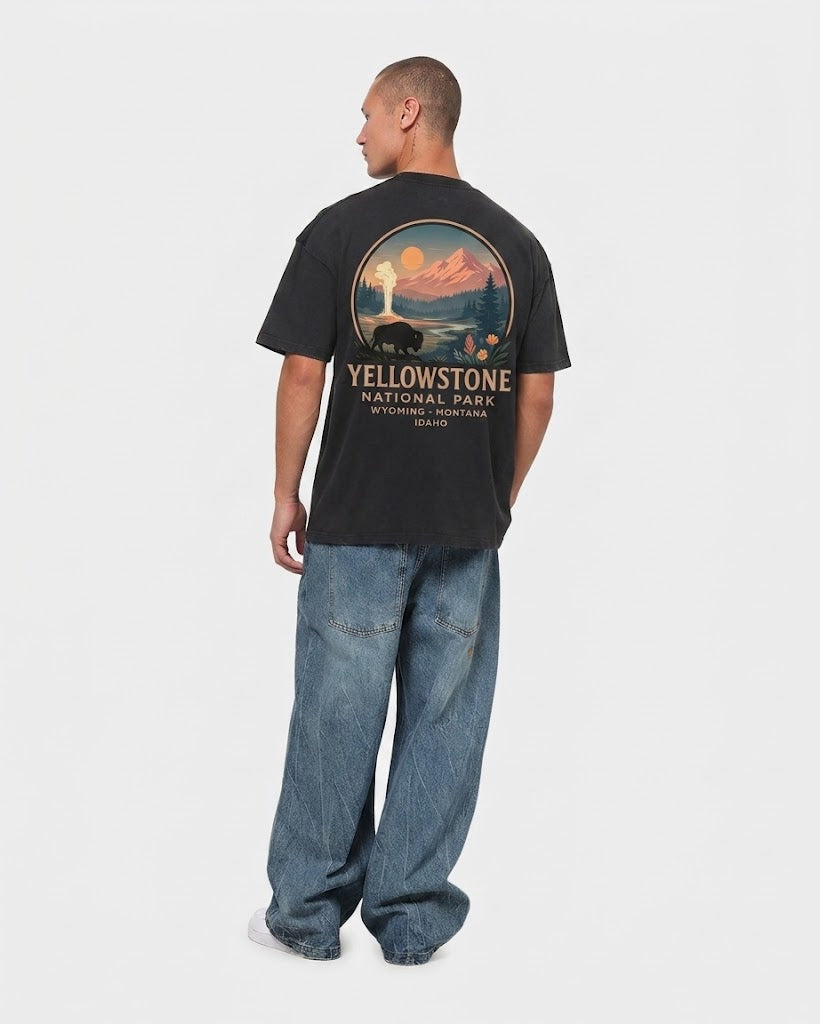 Retro Yellowstone National Park T-shirt, Unisex Garment-Dyed Shirt, National Park Lover Shirt