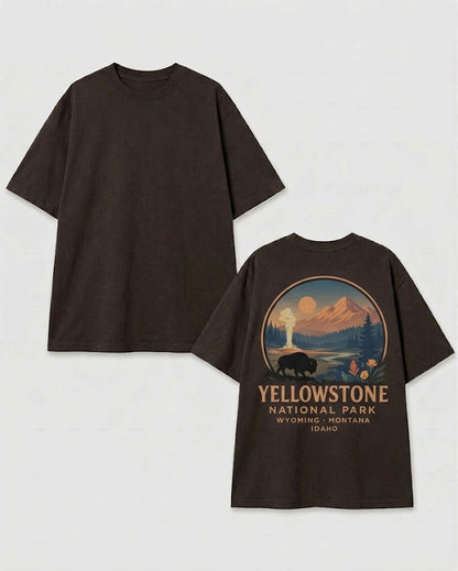 Retro Yellowstone National Park T-shirt, Unisex Garment-Dyed Shirt, National Park Lover Shirt