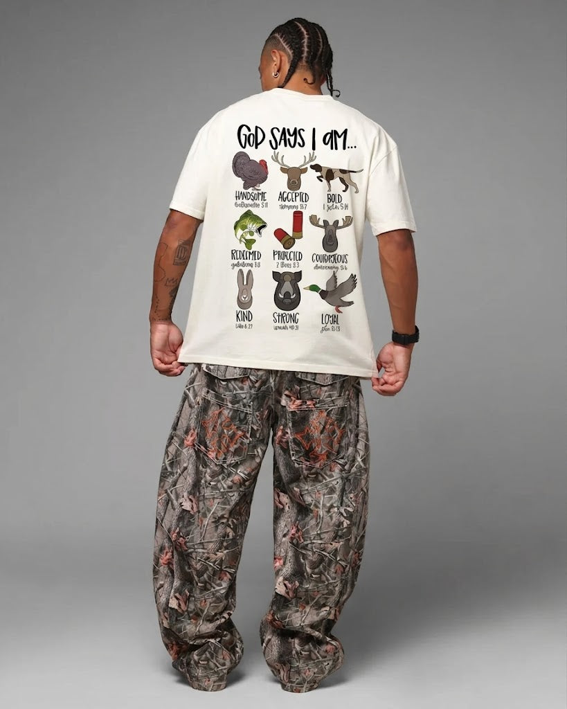 God Says I am Hunting Shirt, Funny Hunting Shirt, Huntsman Shirt, Hunter Dad Shirt, Hunting T Shirt