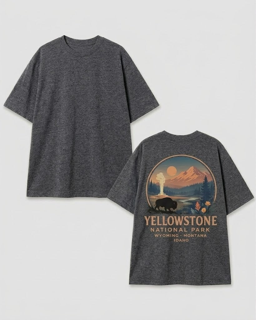 Retro Yellowstone National Park T-shirt, Unisex Garment-Dyed Shirt, National Park Lover Shirt