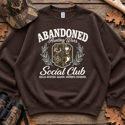 Abandoned Hunting Wives Social Club Sweatshirt in Dark Chocolate