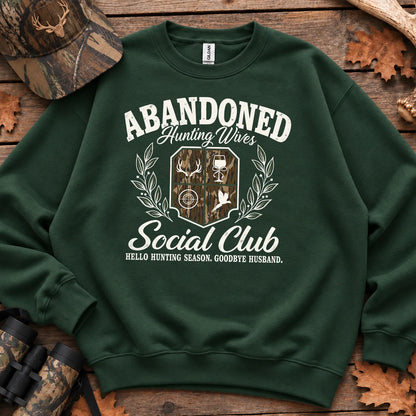 Abandoned Hunting Wives Social Club Sweatshirt in Forest Green