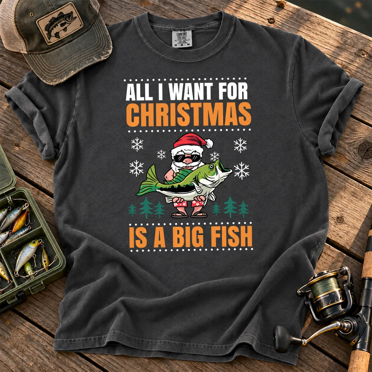 All I Want for Christmas Is a Big Fish T-Shirt in Pepper