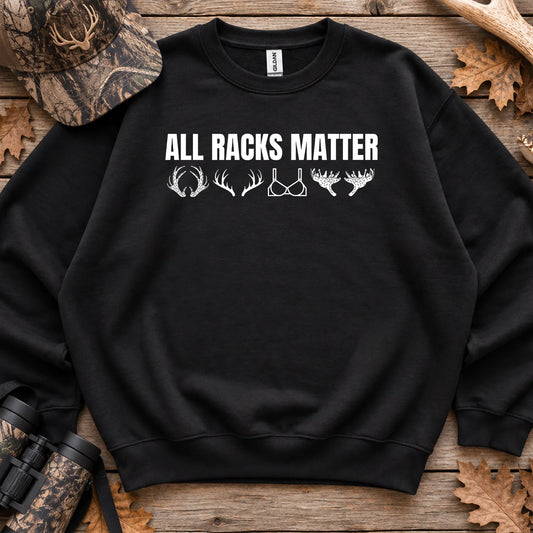 All Racks Matter Antlers Sweatshirt in Black