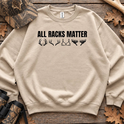 All Racks Matter Antlers Sweatshirt in Sand