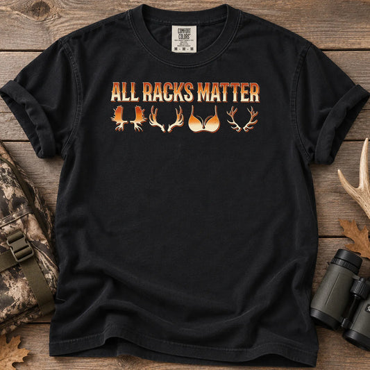 All Racks Matter Deer Hunting T-Shirt in Black