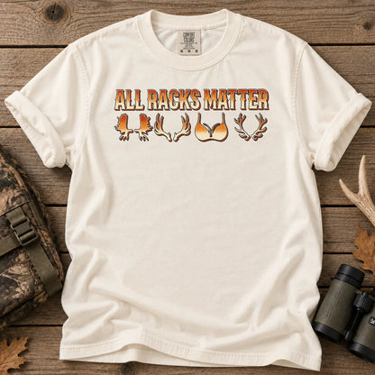 All Racks Matter Deer Hunting T-Shirt in Ivory