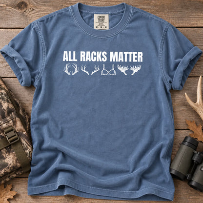 All Racks Matter Deer T-Shirt in Blue Jean
