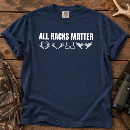 All Racks Matter Deer T-Shirt in True Navy