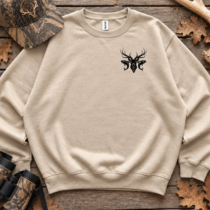 American Flag Sportsman Antlers Sweatshirt in Sand