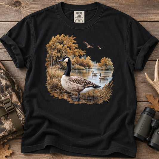 Autumn Goose Pond T-Shirt in Black