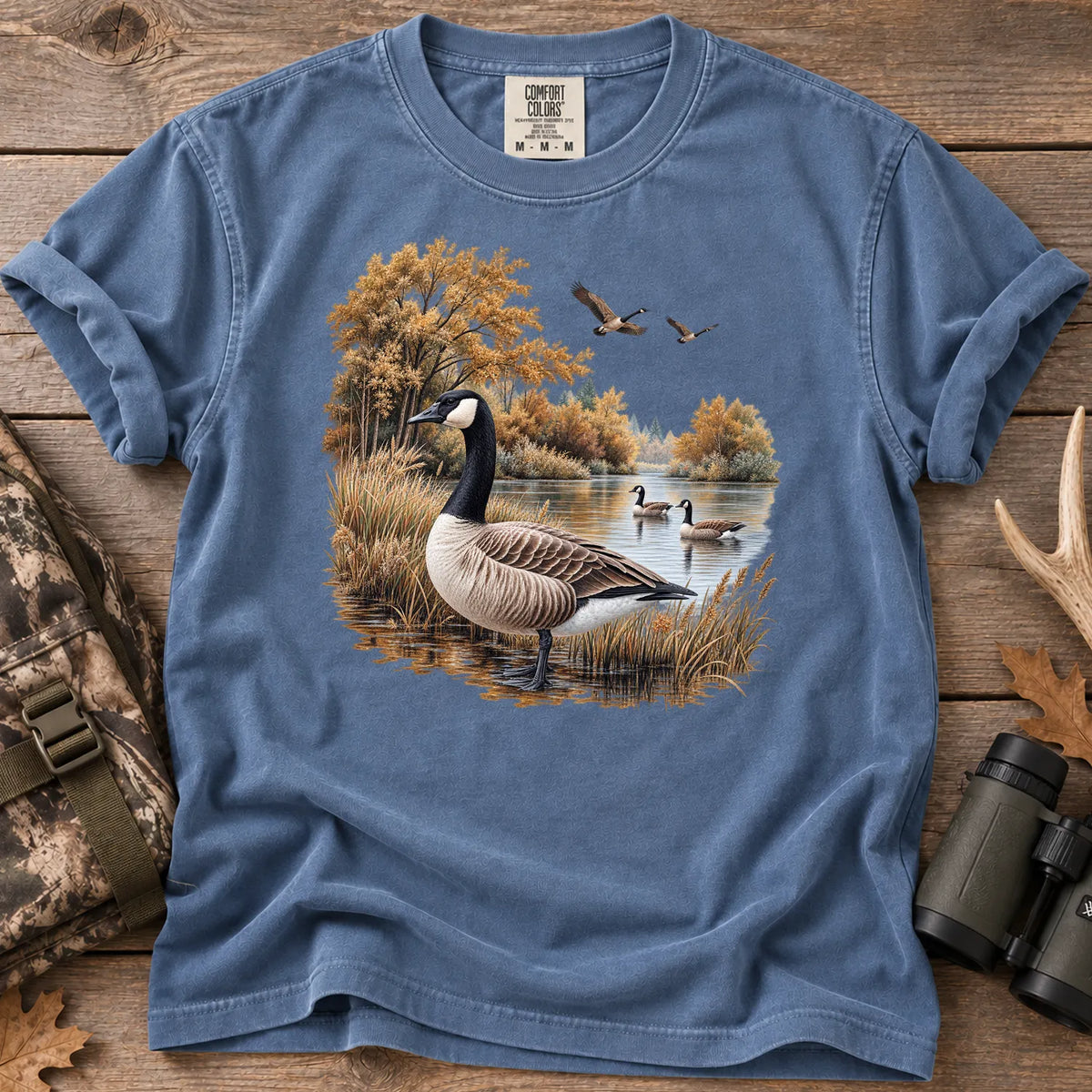 Autumn Goose Pond T-Shirt in Blue Jean