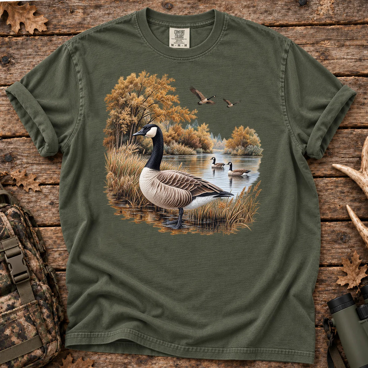Autumn Goose Pond T-Shirt in Moss