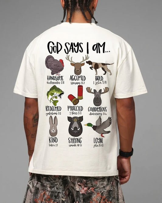 God Says I am Hunting Shirt, Funny Hunting Shirt, Huntsman Shirt, Hunter Dad Shirt, Hunting T Shirt
