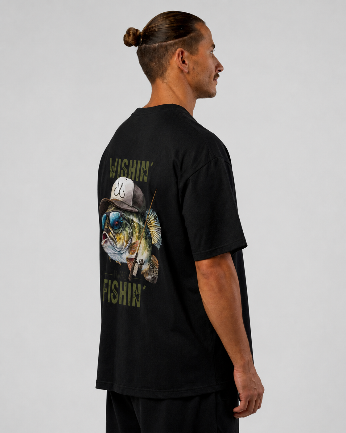 Wishin' I Was Fishin T-Shirt, Bad Bass Fishing Shirt, Fishing Dad Shirt, Fathers Day Gift.