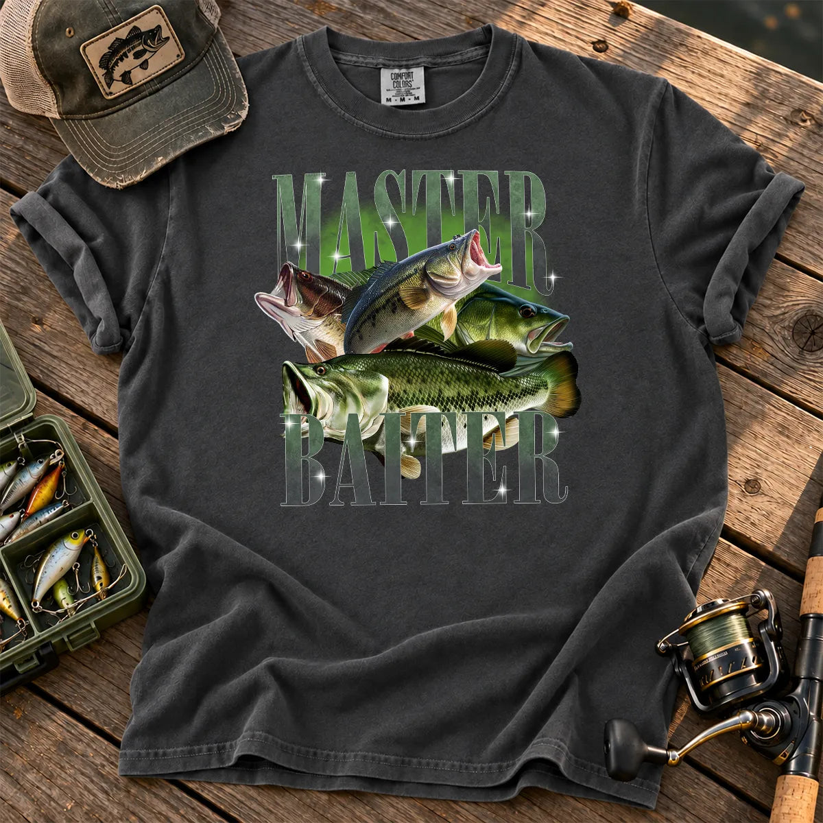 Bait Master Bass T-Shirt in Pepper