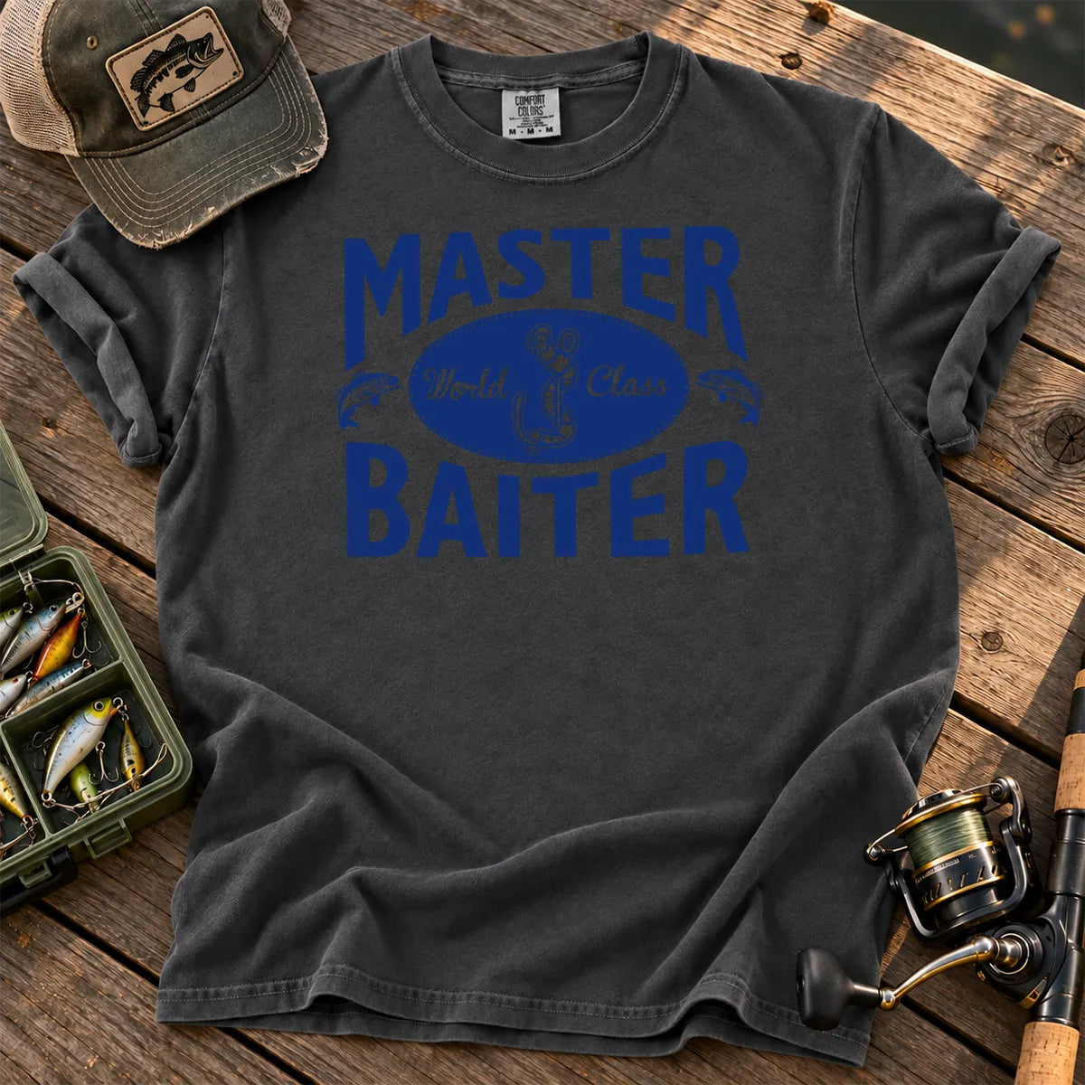 Bait Master Blue T-Shirt in Pepper