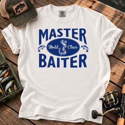 Bait Master Blue T-Shirt in White
