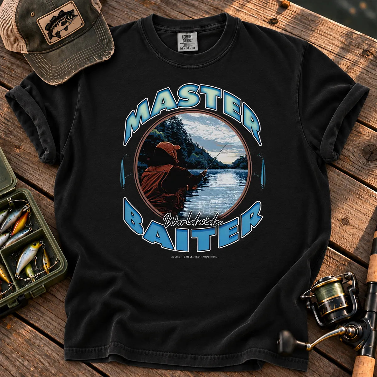 Bait Master Lake T-Shirt in Black