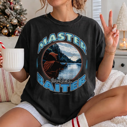 Bait Master Lake T-Shirt Women model in Black
