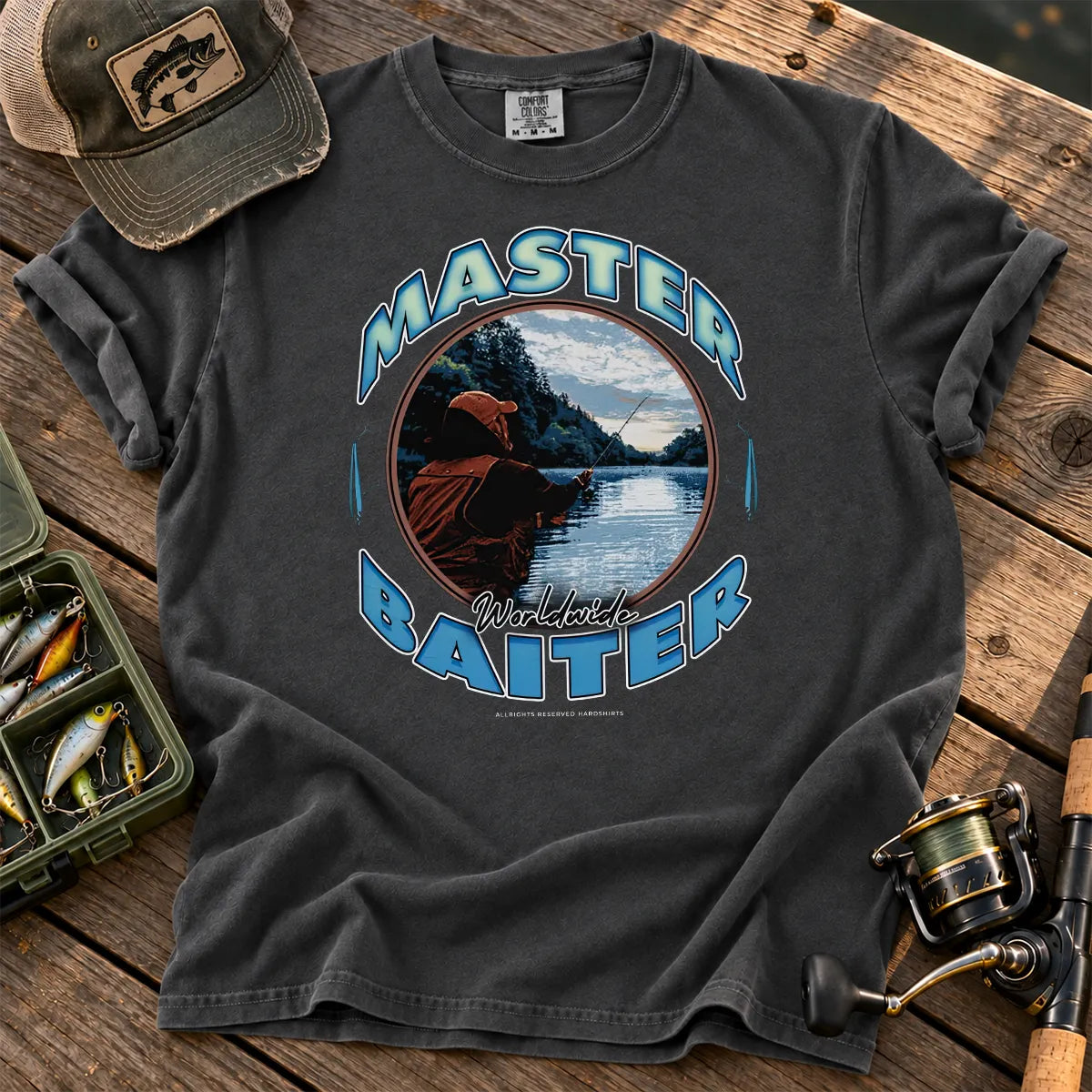 Bait Master Lake T-Shirt in Pepper