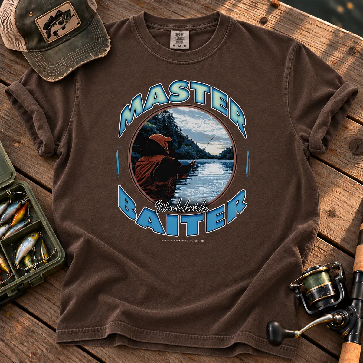 Bait Master Lake T-Shirt in Espresso