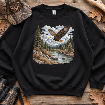Bald Eagle River Sweatshirt in Black