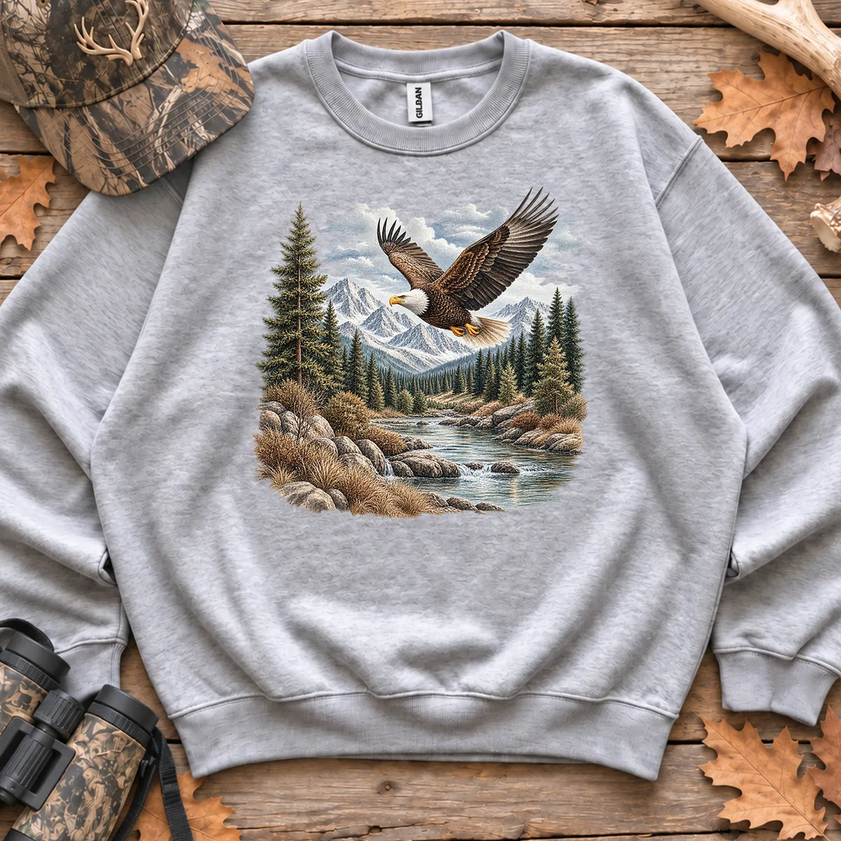Bald Eagle River Sweatshirt in Sport Grey