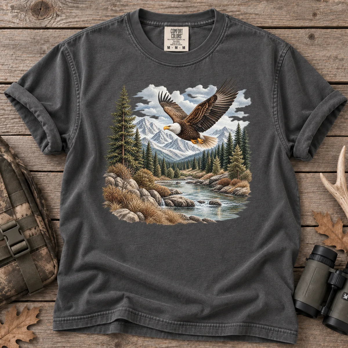 Bald Eagle River T-Shirt in Pepper