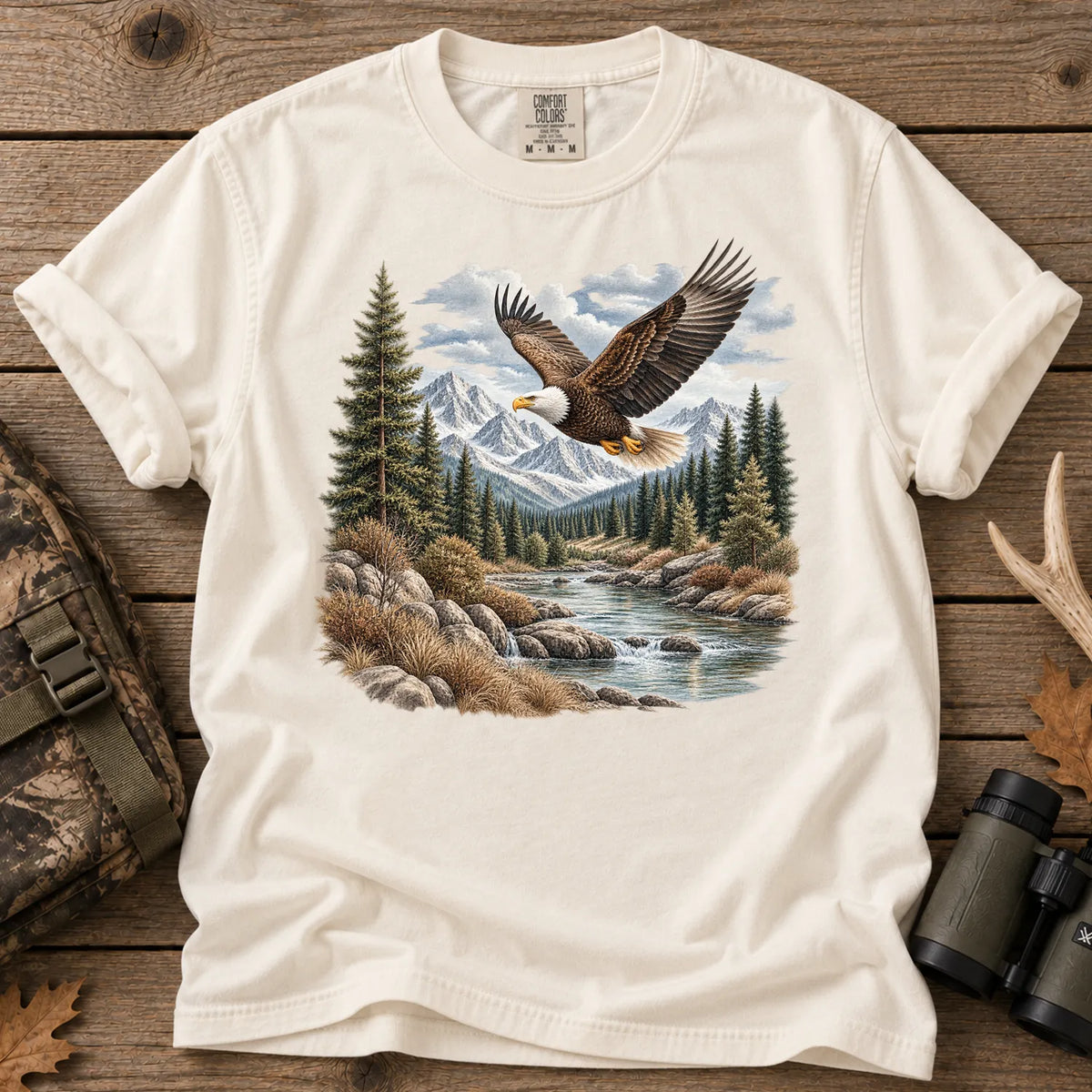 Bald Eagle River T-Shirt in Ivory