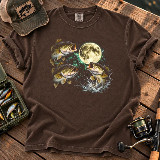 Bass Fish Moon T-Shirt in Espresso