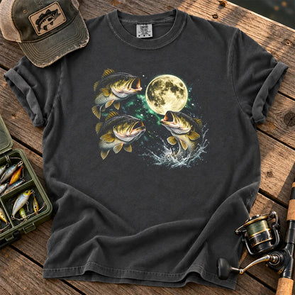 Bass Fish Moon T-Shirt in Pepper