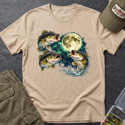Bass Fish Moon T-Shirt in Sand