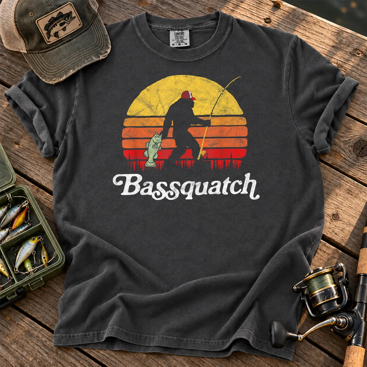 Bassquatch Sunset T-Shirt in Pepper