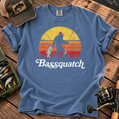 Bassquatch Sunset T-Shirt in Blue Jean