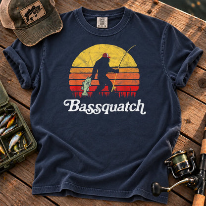 Bassquatch Sunset T-Shirt in True Navy