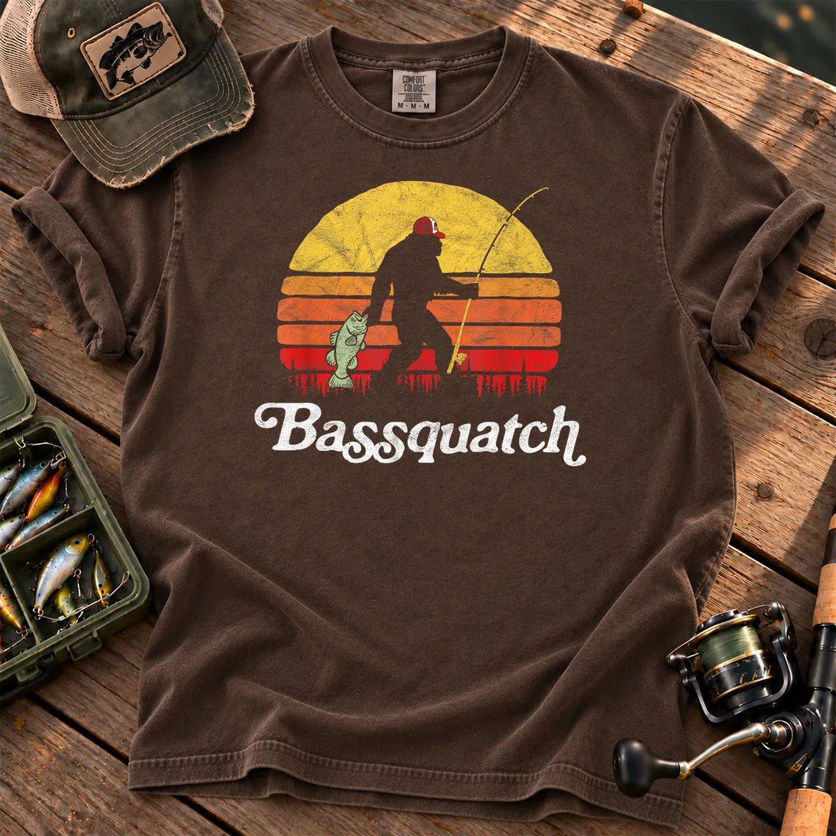Bassquatch Sunset T-Shirt in Espresso