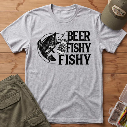 Beer Fishy Fishy T-Shirt in Sport Grey