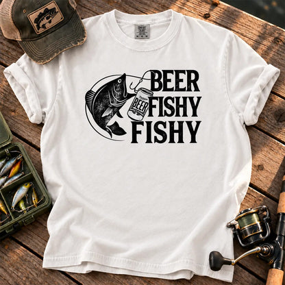 Beer Fishy Fishy T-Shirt in White