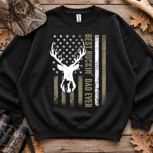Best Buckin Dad Ever Sweatshirt in Black