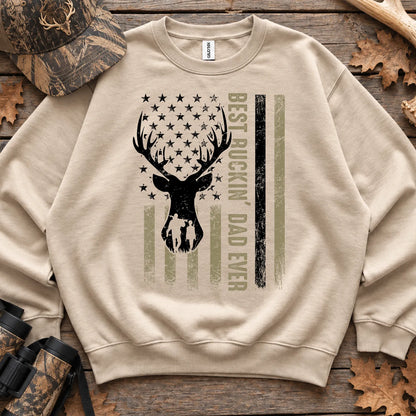 Best Buckin Dad Ever Sweatshirt in Sand