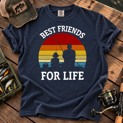 Best Friends for Life Fishing T-Shirt in True Navy